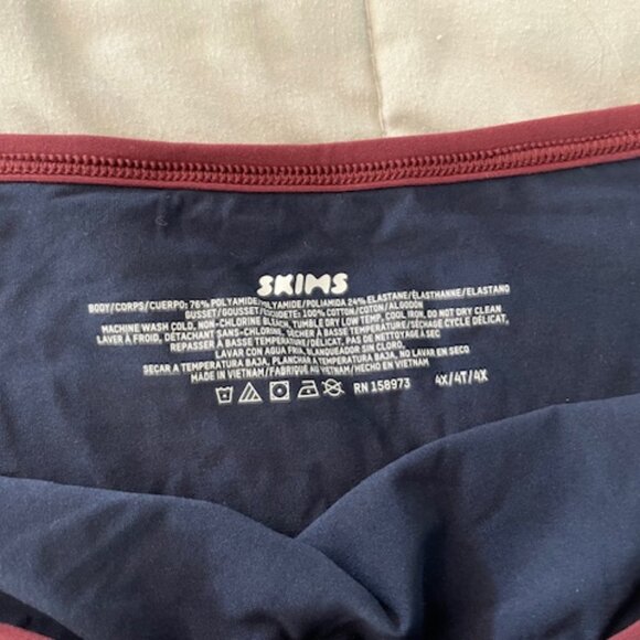 NWT SKIMS Everybody High Rise Bikini Navy Size 4x Make Your Own Bundle  $20 NEW - Picture 7 of 15